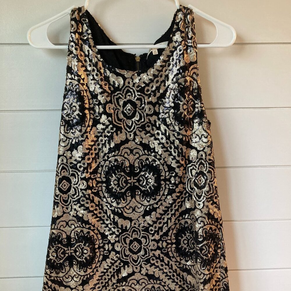 Miami Black and Gold Sequin Mini Dress